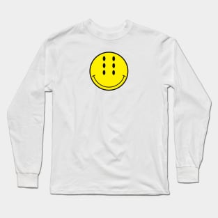 Six-Eyed Smiley Face, Medium Long Sleeve T-Shirt